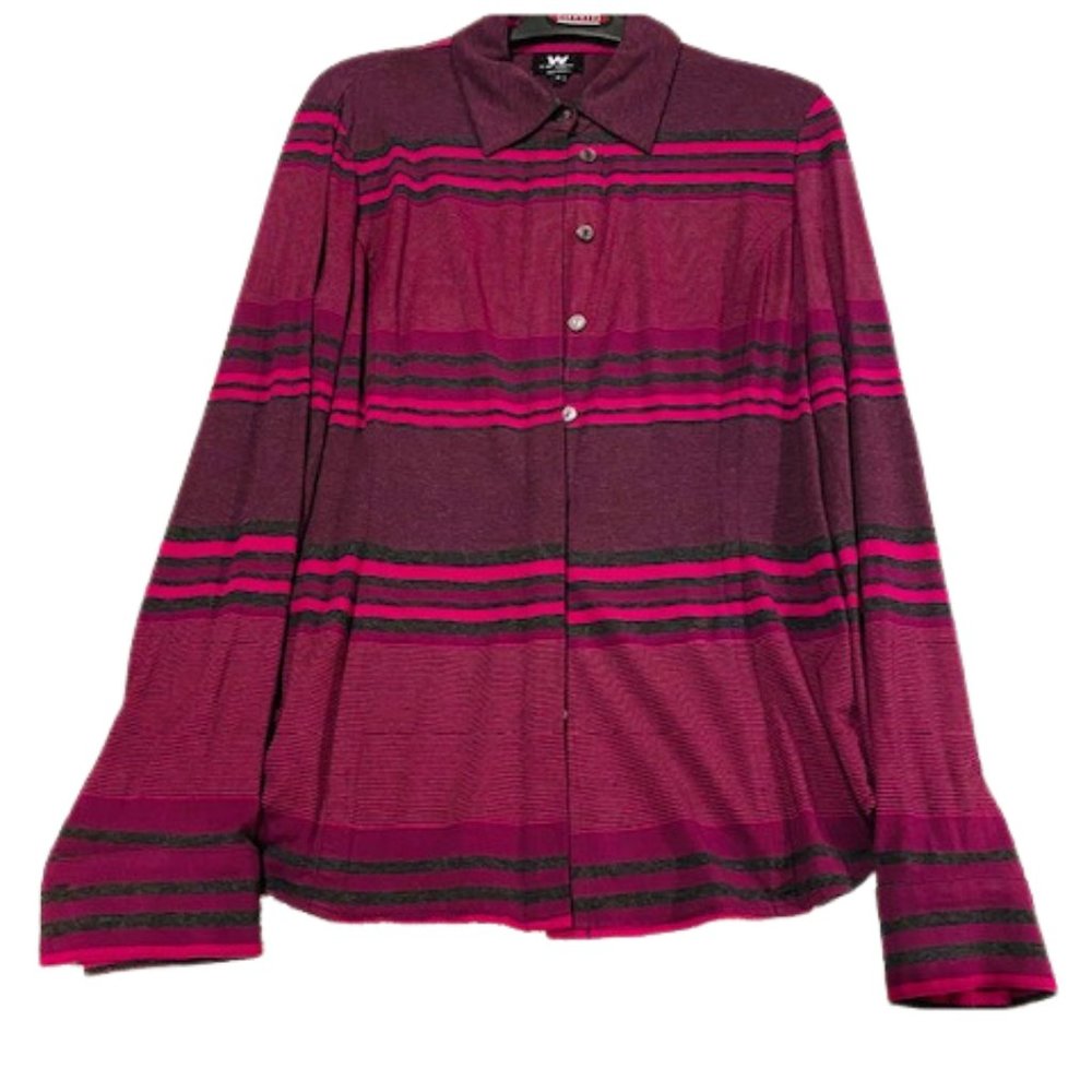 W by Worth Purple Button Down